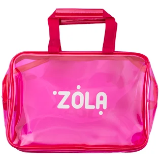 Косметичка велика ZOLA, з довгими ручками, рожева