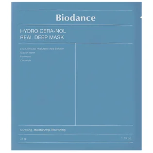 Гідрогелева маска для обличчя Biodance Hydro Cera-Nol Real Deep Sheet Mask, 34 г