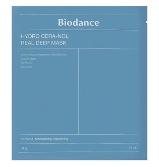 Гідрогелева маска для обличчя Biodance Hydro Cera-Nol Real Deep Sheet Mask, 34 г