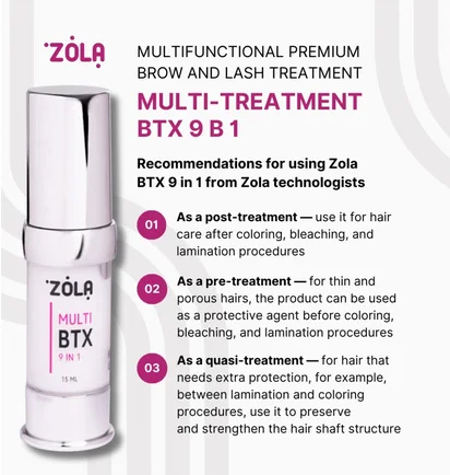 Ботокс-протектор для брів та вій ZOLA Multi BTX 9 in 1, 15 мл