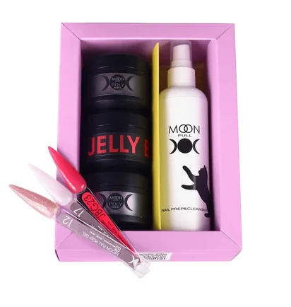 Лімітований набір Moon Full #1: Poly Gel 12, Poly Gel 17, Jelly Gel 23, Prep & Cleanser 3-в-1