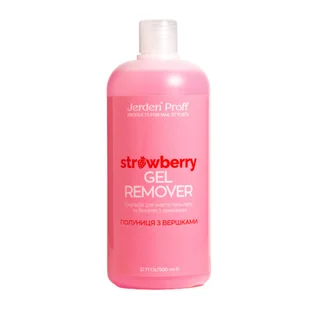 Засіб для зняття гель-лаку Jerden Proff Gel Remover, Strawberry Cream, 500 мл