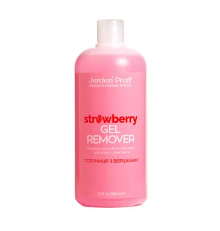 Засіб для зняття гель-лаку Jerden Proff Gel Remover, Strawberry Cream, 500 мл