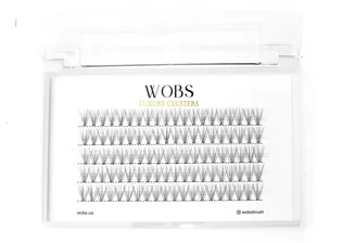 Накладні пучкові вії WoBs Crease Cross 10D, товщина 0.07, довжина 10 мм, 100 шт