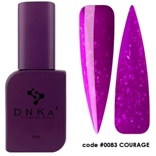 Камуфлююча база для нігтів з поталлю DNKa' Cover Rubber Base French #0083 Courage, 12 мл