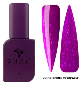Камуфлююча база для нігтів з поталлю DNKa' Cover Rubber Base French #0083 Courage, 12 мл