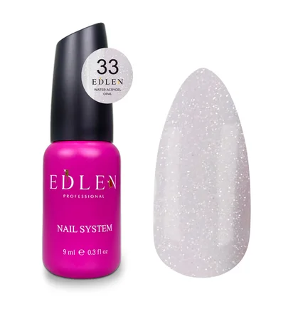 Акрил-гель для нігтів Edlen Water Acrygel Opal #33, 9 мл