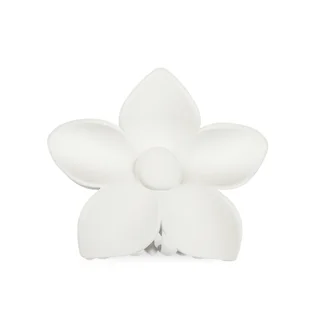 Hair Claw Violet Flower, white