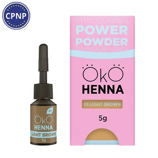 Хна для брів OKO Lash&Brow Power Powder, #01 Light brown, 5 г
