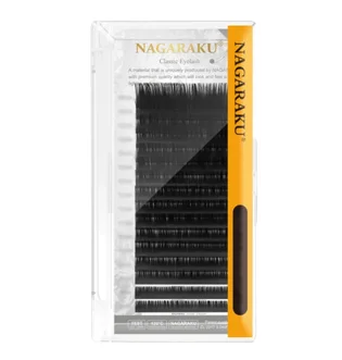 Eyelashes Nagaraku Mix Black, curl L, thickness 0.07, length 7-15 mm, 16 lines