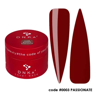 Камуфлююча база для нігтів DNKa' Cover Rubber Base French #0003 Passionate банка, 30 мл