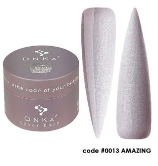 Камуфлююча база для нігтів з шиммером DNKa' Cover Rubber Base French #0013 Amazing, 30 мл