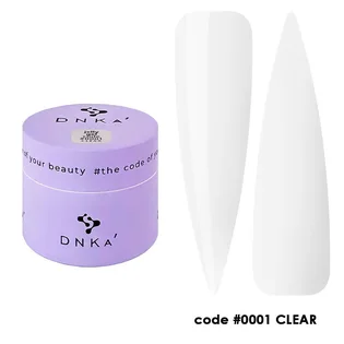 Гель-желе для нарощування нігтів DNKa' Jelly Gel #0001 Clear, 15 мл