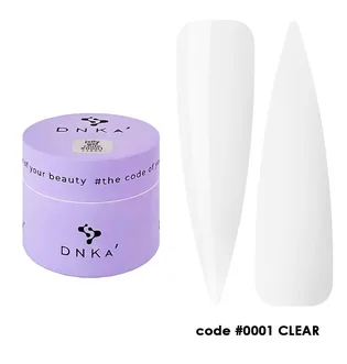 Гель-желе для нарощування нігтів DNKa' Jelly Gel #0001 Clear, 15 мл