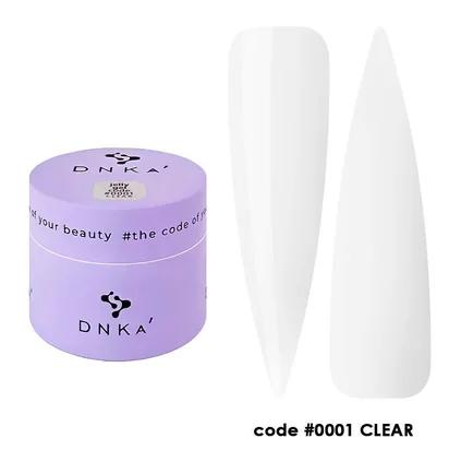 Гель-желе для нарощування нігтів DNKa' Jelly Gel #0001 Clear, 15 мл