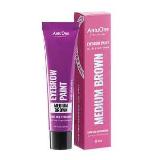 Farba do brwi z aloesem AntuOne Medium Brown, 15 ml