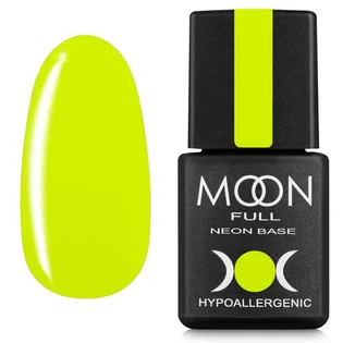 Неонова база Moon Full Rubber Base Neon #01, світло-салатова, в баночці, 8 мл