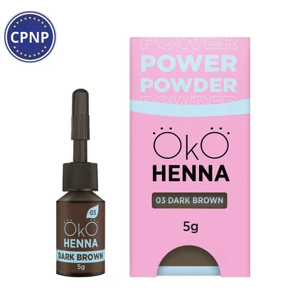 Hna do brwi OKO Lash&Brow Power Powder, #03 Dark Brown, 5 g