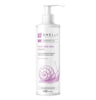 Krem do rąk i paznokci Shelly, z alantoiną, ekstraktem ze śluzu ślimaka i masłem shea, 500 ml