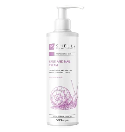 Krem do rąk i paznokci Shelly, z alantoiną, ekstraktem ze śluzu ślimaka i masłem shea, 500 ml