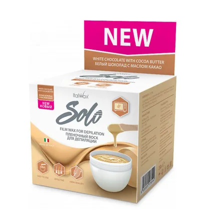 Плівковий віск Italwax, White Chocolate (Білий шоколад), 250 мл + шпателі