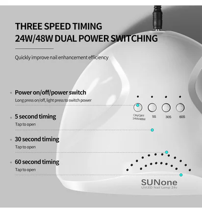Лампа для полімеризації нігтів UV/LED SUN One White, 48 Вт