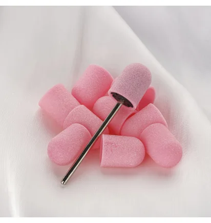 Corundum Sanding Caps for pedicure drill bit, Rounded Cylinder, 16×25 mm, 80 grit