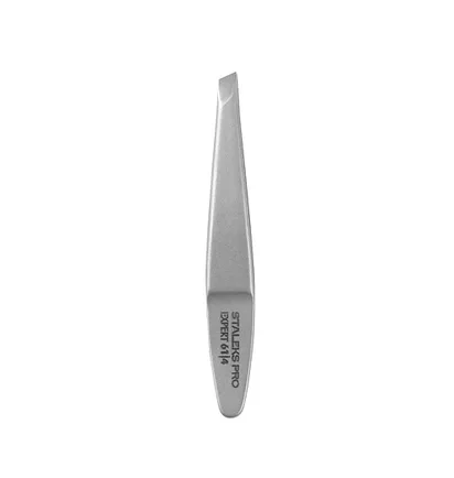 Пінцет для брів Staleks Expert 61 Type 4, з вузькими скошеними кромками