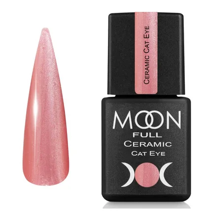 Гель-лак Moon Full Ceramic Cat Eye Gel #SC534, Малинова роса з шиммером, 8 мл