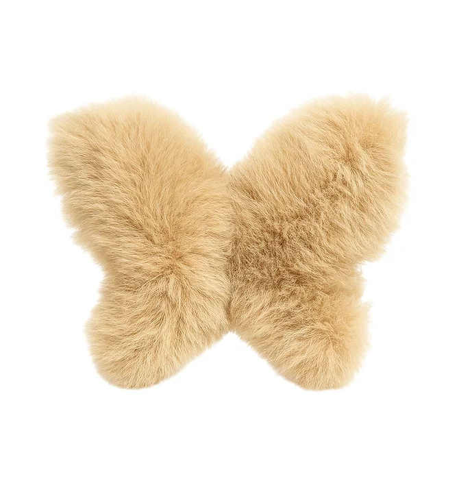 Klamra do włosów Puchaty motyl, jasnobrązowa