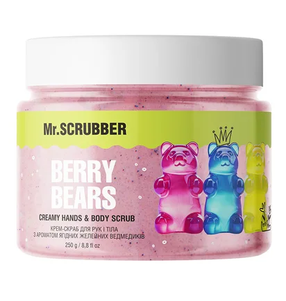Крем-скраб для рук та тіла Mr.Scrubber, Berry Bears, 250 г