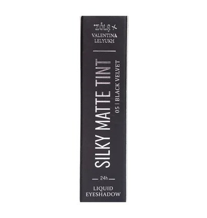 Рідкі тіні для повік ZOLA x Valentina Lelyukh Silky Matte Tint, Black Velvet #05