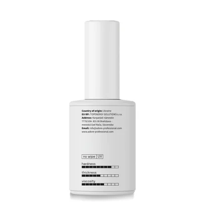 Топ для світлих відтінків нігтів без липкого шару Adore Professional Pro Classic Top UV, 15 мл