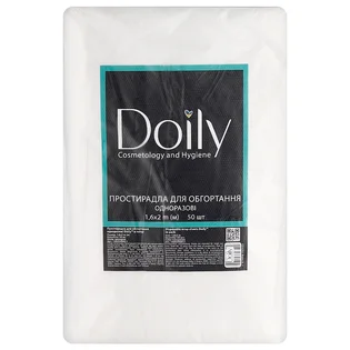 Простирадла для обгортання Doily, з поліетилену, прозорі 1.6×2 м, 50 шт