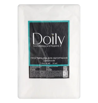 Prześcieradła do owijania Doily, z polietylenu, przezroczyste 1.6×2 m, 50 szt
