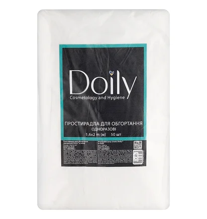 Prześcieradła do owijania Doily, z polietylenu, przezroczyste 1.6×2 m, 50 szt