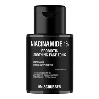 Заспокійливий тонік для обличчя Mr.Scrubber Niacinamide 1%, з ніацинамідом, пробіотиком та пребіотиком, 50 мл