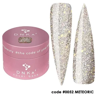 Світловідбивна камуфлююча база для нігтів DNKa' Cover Rubber Base French #0052 Meteoric, банка, 30 мл