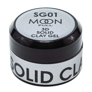 Гель пластилін Moon Full для дизайну нігтів 3d Solid Clay Gel SG #01, 5 мл