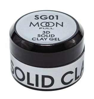 Гель пластилін Moon Full для дизайну нігтів 3d Solid Clay Gel SG #01, 5 мл