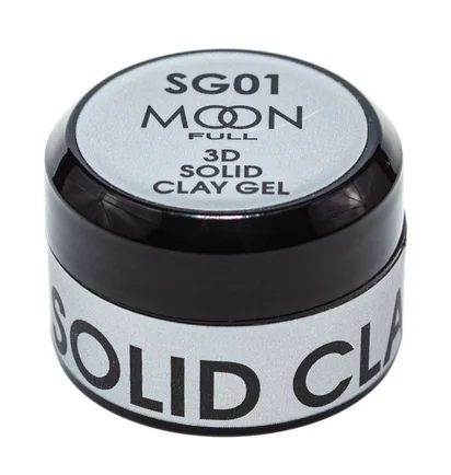 Гель пластилін Moon Full для дизайну нігтів 3d Solid Clay Gel SG #01, 5 мл