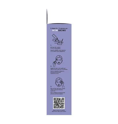 Zestaw do farbowania brwi JolyLab Wow Brows Black 1.0, 15 ml