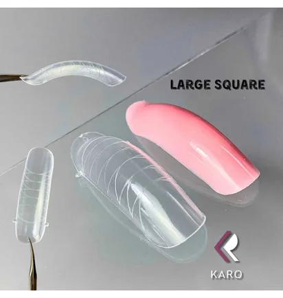 Набір верхніх форм для нарощування Karo Large Square, 120 шт