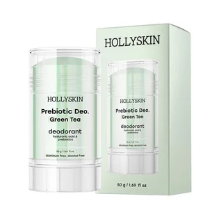 Парфумований дезодорант HollySkin Prebiotic Deo Green Tea з гіалуроновою кислотою, 50 г