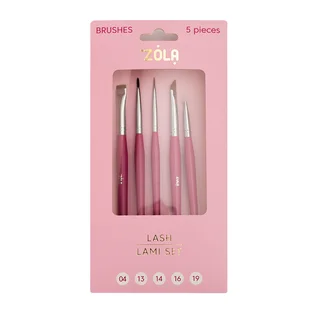 Набор кистей для ламинирования ZOLA Lash Lami Set #04, 13, 14, 16, 19