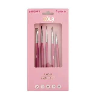 Набор кистей для ламинирования ZOLA Lash Lami Set #04, 13, 14, 16, 19