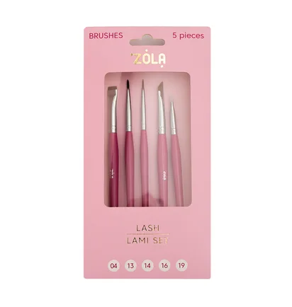 Набор кистей для ламинирования ZOLA Lash Lami Set #04, 13, 14, 16, 19