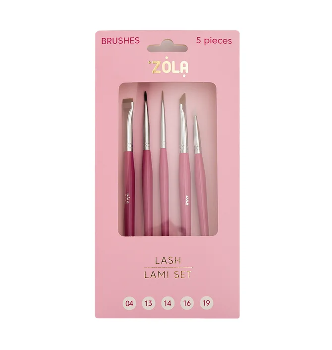Набор кистей для ламинирования ZOLA Lash Lami Set #04, 13, 14, 16, 19