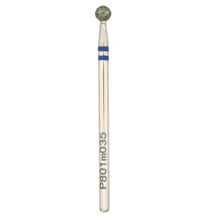 Diamond Nail Drill Bit Nisima, Ball P801m035, 3.5 mm, blue