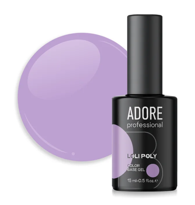 Кольорова полібаза для дизайну нігтів Adore Professional Loli Poly Base №01 Peri, 15 мл